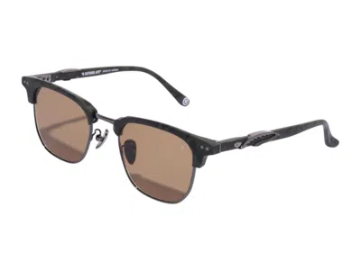 Pre-owned Bape Shark V Sunglasses In Green/brown
