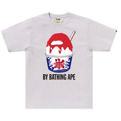 Pre-owned Bape Shave Ice By Bathing Ape Tee 'grey'