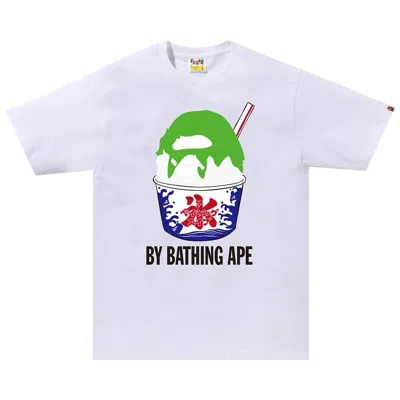 Pre-owned Bape Shave Ice By Bathing Ape Tee 'white'