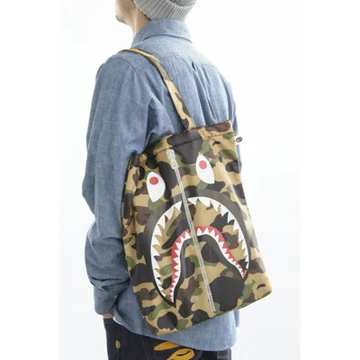 Pre-owned Bape Shoulder Bag Shark Camo 2015 Tote Backpack In Multi