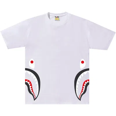 Pre-owned Bape Side Shark Tee 'white' | Men's Size Xl