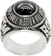 Bape Silver Shark College Ring In Svr-silver