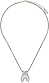 Bape Silver Shark Necklace In Svr-silver