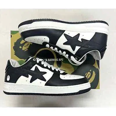 Pre-owned Bape Size 11- A Bathing Ape  Sta 4 M1 Sneakers Black/white Og All Brand