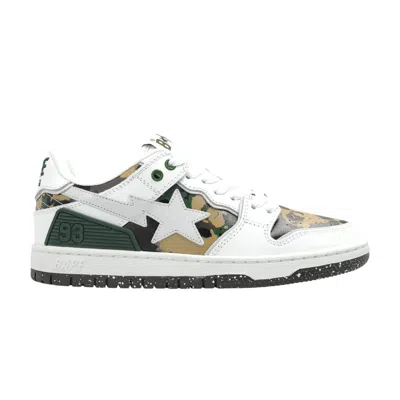 Pre-owned Bape Sk8 Sta #2 M1 'white Green Camo'