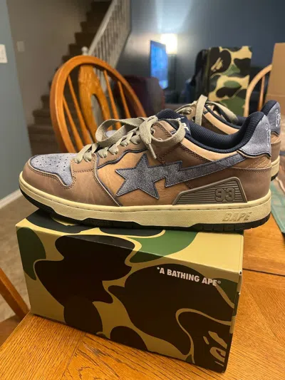 Pre-owned Bape Sk8 Sta 3 Shoes In Brown