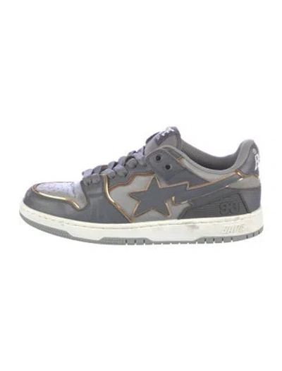 Pre-owned Bape Sk8 Sta #3 Sneakers In Silver