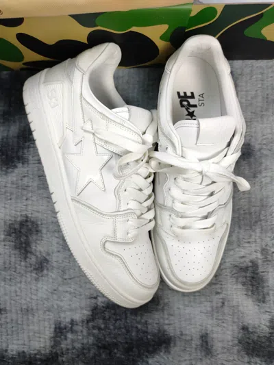 Pre-owned Bape Sk8 Sta 4 Shoes In White