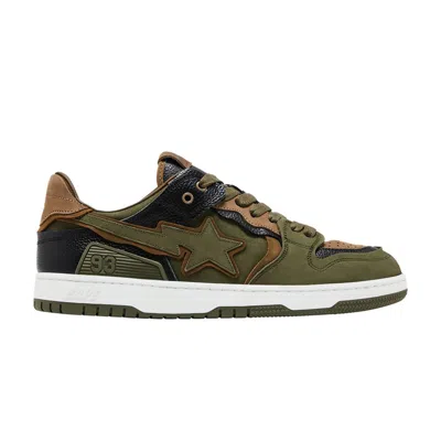 Pre-owned Bape Sk8 Sta #6 'olive Drab' In Green