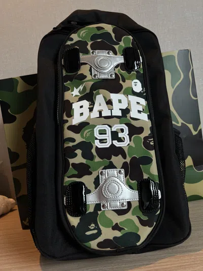 Pre-owned Bape Skateboard Daypack Backpack In Green