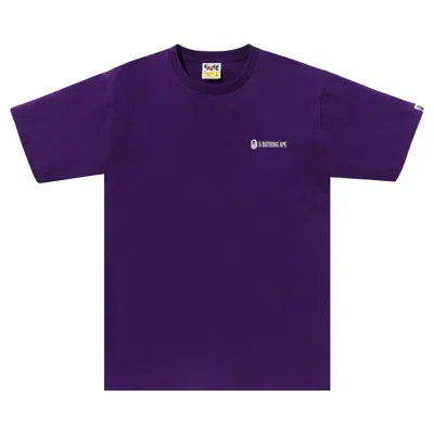 Pre-owned Bape Small Logo Tee 'purple'