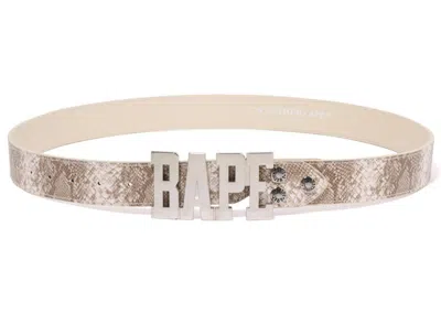 Pre-owned Bape Snake Belt In Beige