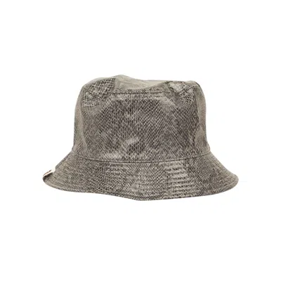 Pre-owned Bape Snake Reversible Bucket Hat 'grey'