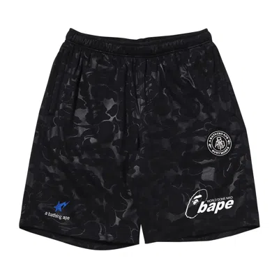 Pre-owned Bape Soccer Game Shorts 'black'