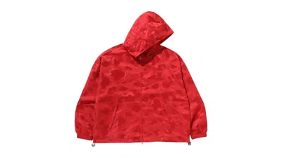 Pre-owned Bape Solid Camo Shark Full Zip Jacket In Red