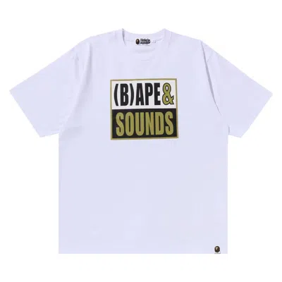 Pre-owned Bape Sounds Logo Tee 'white'