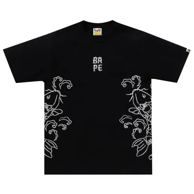 Pre-owned Bape Souvenir Koi Fish Tee 'black'