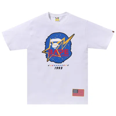 Pre-owned Bape Space Ape Head Tee 'white'