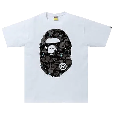 Pre-owned Bape Space Camo Big Ape Head 'white'