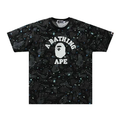 Pre-owned Bape Space Camo College Tee 'black' | Men's Size S