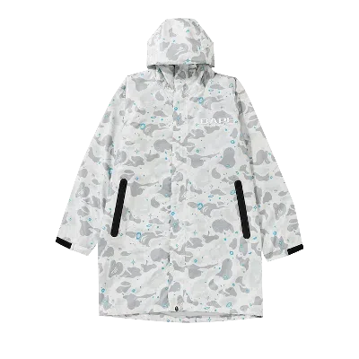 Pre-owned Bape Space Camo Long Hoodie Jacket 'white'
