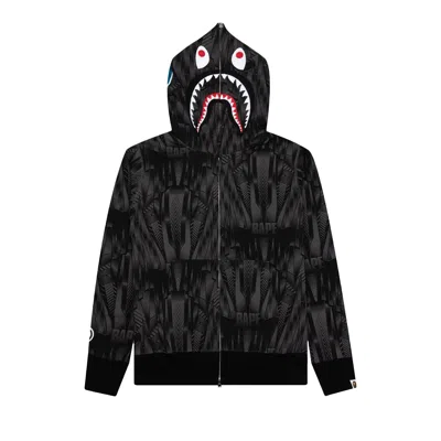 Pre-owned Bape Speed Racer Shark Full Zip Hoodie 'black'