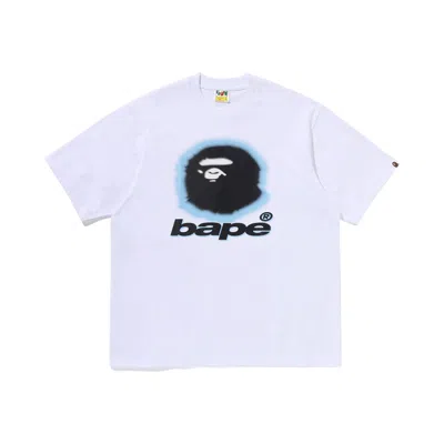 Pre-owned Bape Spray Ape Head Box Relaxed Fit Tee 'white' | Men's Size S