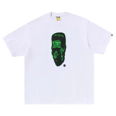 Pre-owned Bape Spray Frankenstein Relaxed Fit Tee 'white'