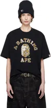 Bape Ssense Exclusive Black Printed T-shirt In Bkx