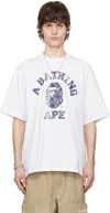 Bape Ssense Exclusive White Printed T-shirt In Whx