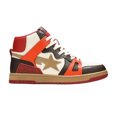 Pre-owned Bape Sta 93 Hi 'red Orange Light Sand'