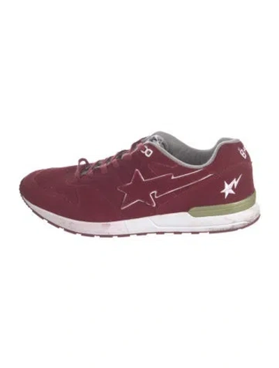 Pre-owned Bape Sta Athletic Sneakers In Burgundy