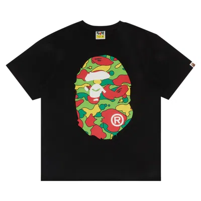 Pre-owned Bape Sta Camo Big Ape Head Tee 'black/multicolor'