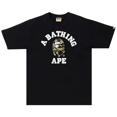 Pre-owned Bape Sta Camo College Tee 'black/yellow' | Men's Size Xl