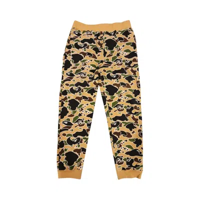 Pre-owned Bape Sta Camo Sweat Pants 'yellow'