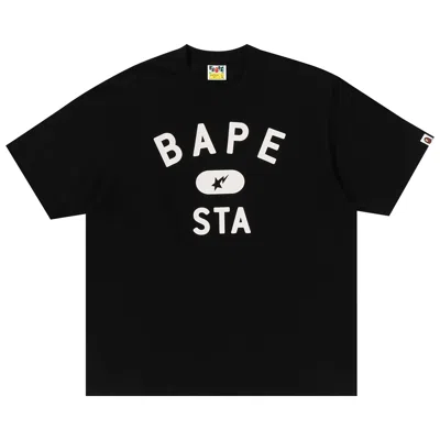 Pre-owned Bape Sta College Relaxed Fit Tee 'black' | Men's Size M