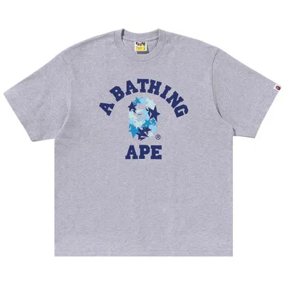 Pre-owned Bape Sta College Relaxed Fit Tee 'grey' | Men's Size Xl In Gray