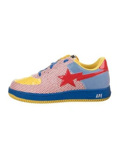 Pre-owned Bape Sta Dots & Stripes Sneakers In Blue