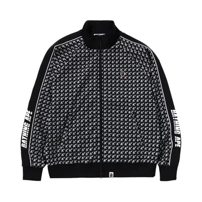 Pre-owned Bape Sta Houndstooth Jacquard Track Jacket 'black'