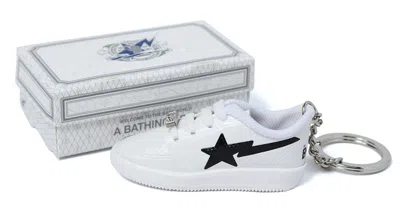 Pre-owned Bape Sta Keychain In White