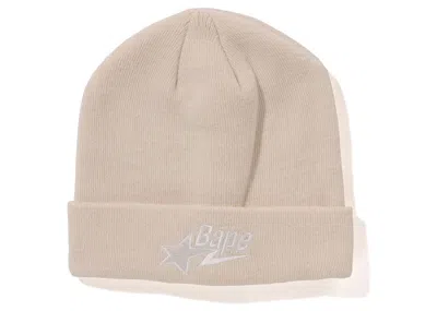 Pre-owned Bape Sta Knit Cap Beanie In Ivory