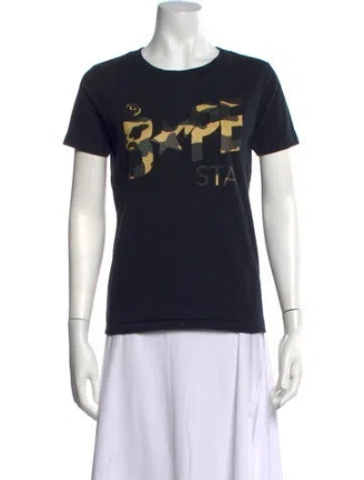 Pre-owned Bape Sta Logo Graphic Print T-shirt In Black