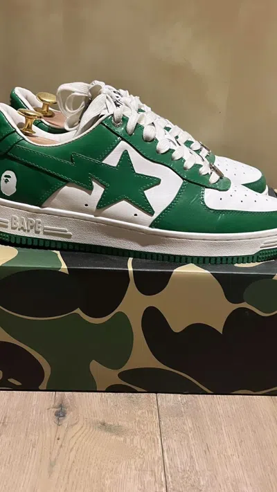 Pre-owned Bape Sta Low Shoes In White