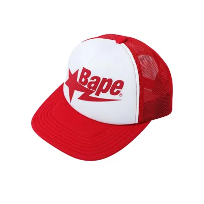 Pre-owned Bape Sta Mesh Cap 'red' | Men's Size Onesize