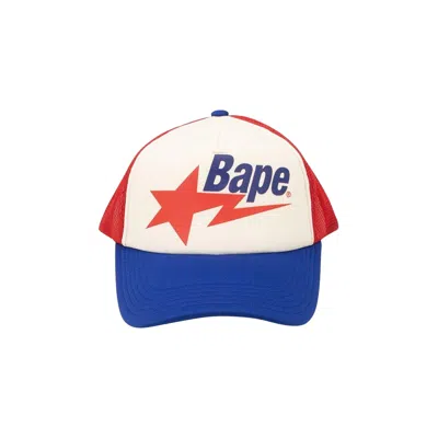 Pre-owned Bape Sta Mesh Cap 'red/blue' | Multi-color | Men's Size Onesize