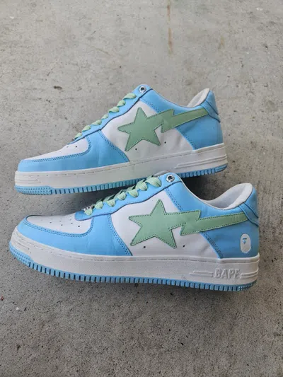 Pre-owned Bape Sta Pastel Pack Sax Blue Green Sneakers