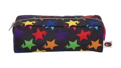 Pre-owned Bape Sta Pattern Flight Travel Pouch In Black