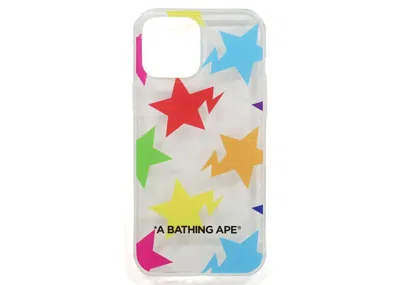Pre-owned Bape Sta Pattern Iphone 13 Pro Max Case In Clear