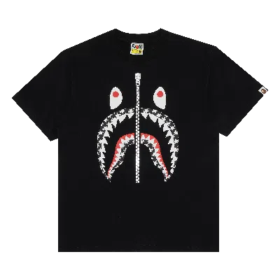 Pre-owned Bape Sta Pattern Shark Tee 'black'