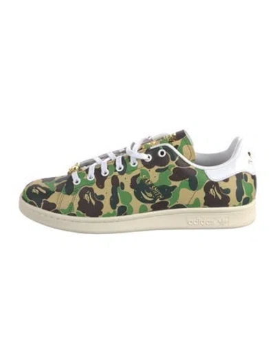 Pre-owned Bape Stan Smith Abc Camo Sneakers In Green